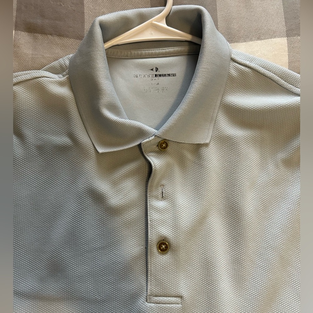 Grand Slam Golf Men’s Short Sleeve Polo Silver Medium